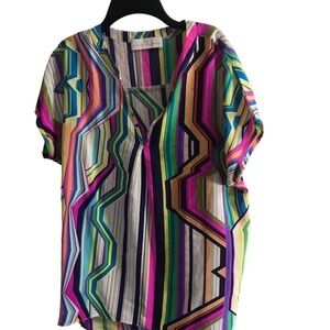 Amanda Uprichard striped scoop neck silk blouse S
Casual business work